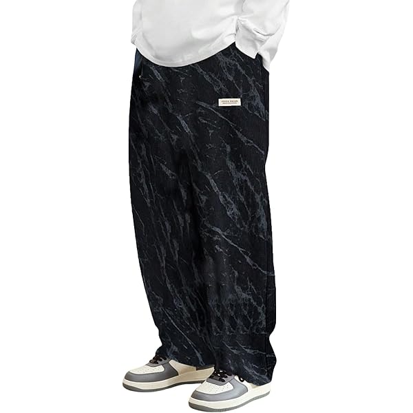 SOLY HUX Men's Corduroy Pants Casual Drawstring Elastic Waist