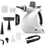 SakerPlus Steam Disinfection Cleaner, Handheld Pressurized Natural Steam Cleaner with 9 PCS Accessories, Portable Multi-Surface Steamer for Cleaning Home Kitchen Floor, Upholstery, Tile Grout & Car