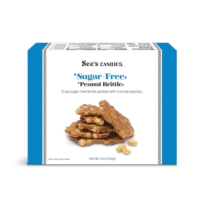 Amazon.com : See's Candies Sugar Free Peanut Brittle 8 Oz (one pack