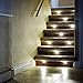 Outdoor LED Recessed Stair Light / Step Light / Riser Light Kit - 8 LED Lights - Antique Metal Black