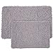 Bathroom Rugs - 2-Piece Memory Foam Bathroom Set with Chenille Shag Top and Non-Slip Base - Machine Washable Bath Rugs by Lavish Home (Gray)