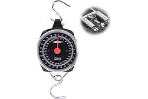 Yogayet Mechanical Hanging Scales 550lb/250kg, High Accuracy Spring Dial Weight Scale for Kitchen Fishing Hunting Farms,Black