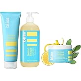 Bliss Lemon & Sage Scented Trio - Lemon & Sage Body Butter, Body Scrub and Body Wash - Daily Use Skincare - Clean, Vegan, Cruelty-Free