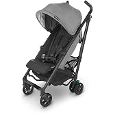 UPPAbaby G-Luxe Umbrella Stroller - Lightweight for Travel - Greyson | Lightweight at 16 lbs, Carry Strap and Cup Holder Included, All-Wheel Suspension, Stands when folded