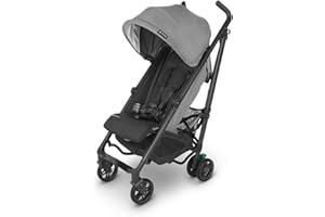 UPPAbaby G-Luxe Umbrella Stroller/Lightweight Design for Easy Travel/One-Step Fold + Recline/XL Basket + Canopy/Cup Holder Included/Greyson (Charcoal Mélange/Carbon Frame)