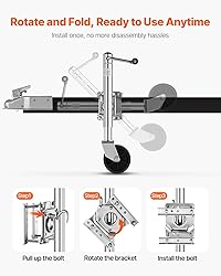VEVOR Trailer Jack with Wheel, 1000 lbs Load