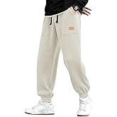 JMIERR Mens Corduroy Joggers Pants Casual Cargo Pants Drawstring Elastic Waist Baggy Tapered Sweatpants with Pockets