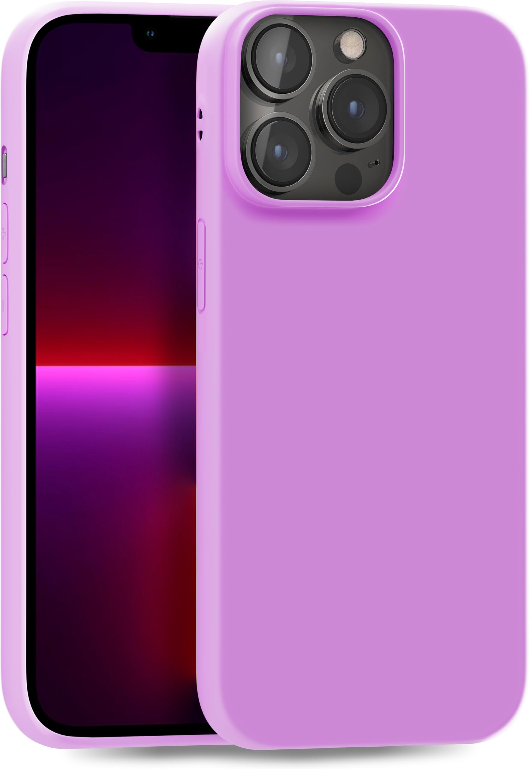 MyGadget TPU Case for iPhone 13 Pro - [ Camera Protection & Anti Fingerprint ] - Silicone Cover with Soft Touch & Anti Scratch Shell - Matte Lilac