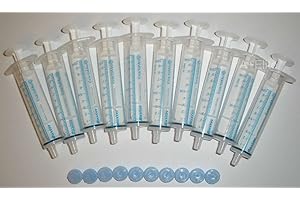 BAXA ExactaMed Oral Liquid Medication Syringe 10cc/10mL 10/PK Clear Medicine Dose Dispenser With Cap Exacta-Med BAXTER Comar 