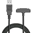 Nakedcellphone Charger for Sonim XP5/XP6/XP7, Brand Black [Rugged Braided] USB Charge/Sync Cable Cord [with Magnetic Contacts] for XP5700, XP6700, XP7700 Phones