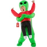Morph Alien Costume, Alien Costume Kids, Halloween Costumes for Boys | Inflatable Alien Costume with Built-In Fan &amp; Battery Pack, Inflates in 60 Seconds, Perfect Boys Halloween Costume