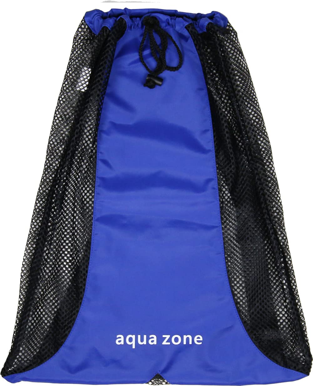 Drawstring Sports Equipment Mesh backpack For Swimming Beach Diving Travel Gym (Blue)