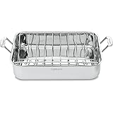 Cuisinart Chef's Classic Stainless 16-Inch Rectangular Roaster with Rack, Roaster Rack