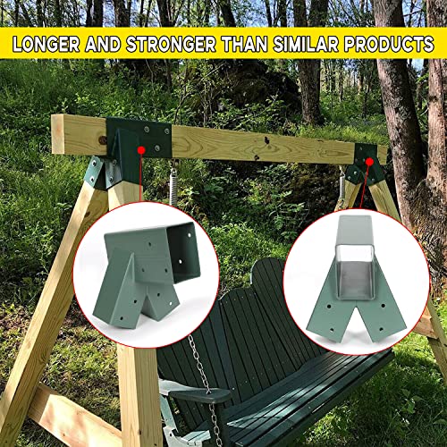 ECOTRIC Heavy Duty Steel AFrame Swing Set Mounting Bracket Green w