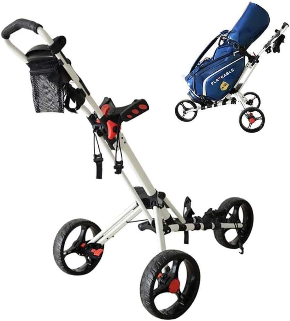 HFJKD Carrito de Golf de 3 Ruedas Carrito de Golf Plegable Carrito de Golf Ligero con Rueda HFJKD Carrito de Golf de 3 Ruedas Carrito de Golf Plegable Carrito de Golf Ligero con Rueda