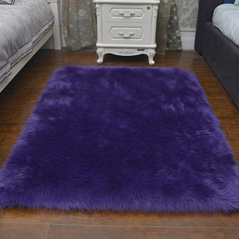 Faux Fur Shaggy Rug, Fluffy Fuzzy Rug Non Slip Mat Bedroom Living Room