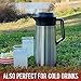 Pykal Thermal Coffee Carafe - with ThermaClick Lid, 68 oz Capacity, Lab Tested 8 Hour 150F Heat Retention, Surgical Rust Resistant Stainless Steel, Long Handle Brush Included Inside