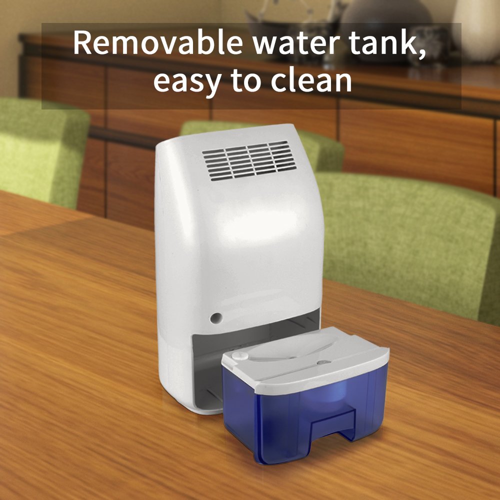 Dehumidifier, hysure 700ml Water Tank Mini Dehumidifier Portable Air purifier, Dehumidifier for Home, Crawl Space, Bathroom, RV, Baby Room, Compact Dehumidifier, White