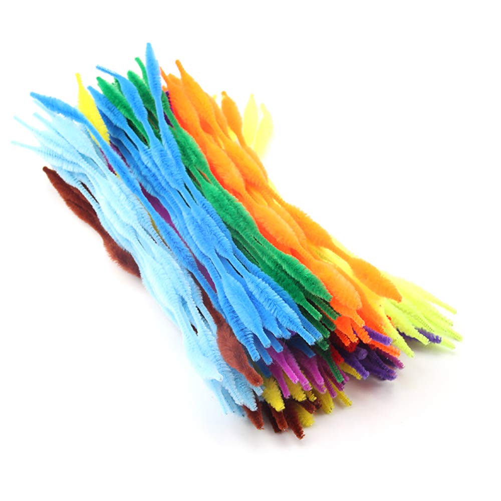 YOFASEN 10 Colourful Wave Pipe Cleaners Chenille Craft Stems Bright Colours, Style3 (10 Colour), 1.3 * 30CM