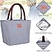 TianQin WY Lunch Bags for Women Upgraded Larger Capacity Oxford Cloth Insulated Lunch Bag Lunch Boxes Lunch Tote Bag Handbag Cooler Bag for Women Adults (Blue and White Strips)