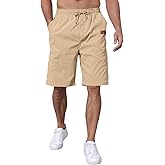 Men's Casual Jogger Shorts Elastic Waist Cargo Shorts Relaxed Fit SweatShorts Running Workout Sport Twill Shorts