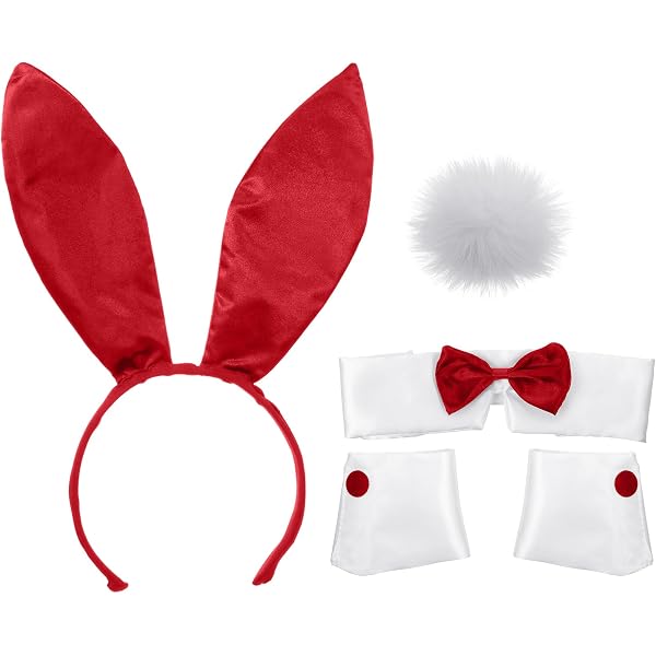 4 Piece Mouse Costume Set - Ears Headband, Nose, Tail & Bow Tie For Halloween & Cosplay