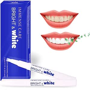 IMMENSE CARE Teeth Whitening Pen(2 pens), 20+ Uses, Effective, Painless, No Sensitive, Travel-Friendly, Easy to Use, Beautiful White Smile, Natural Mint Flavor