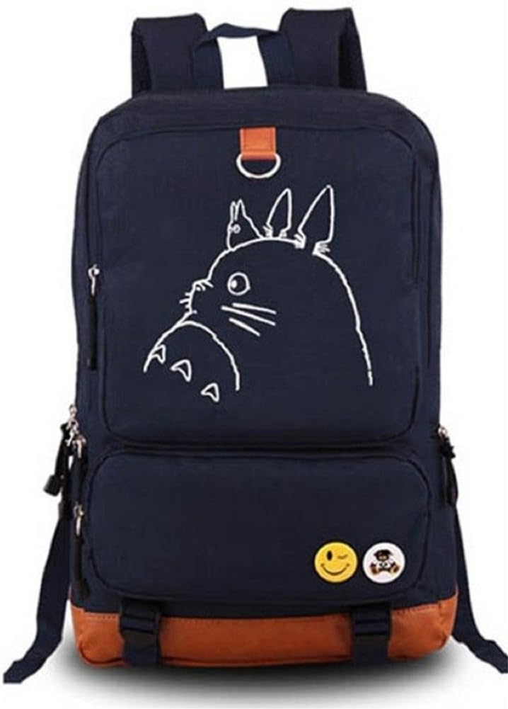 Siawasey Anime My Neighbor Totoro Cosplay Luminous Backpack Daypack Bookbag Laptop School Bag (Blue)