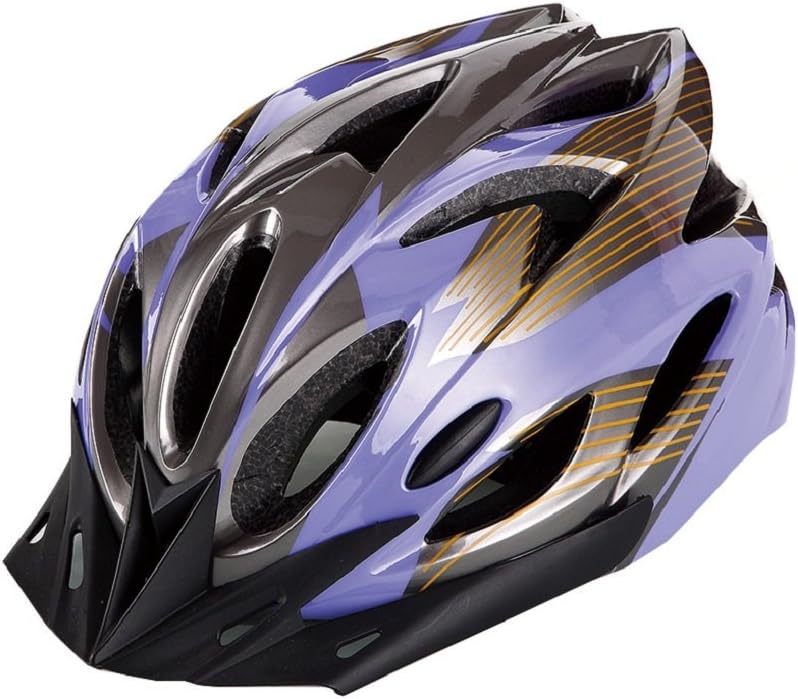 Women/Men Purple Safety Bike Helmet Cool Ultralight Adult Road Mountain Bike Cycling Helmet 56-63cm Head Circumference with Detachable Black Visor
