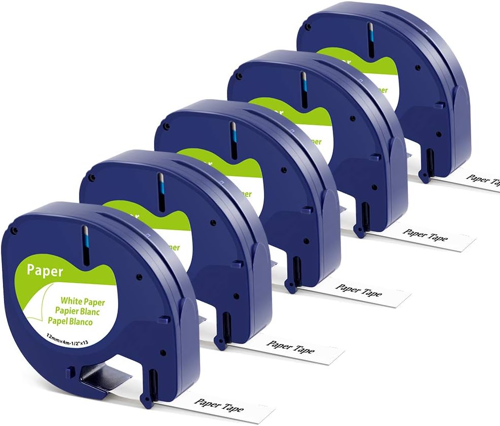 Markurlife Compatible Label Tapes Replacement for Dymo LetraTag Tape