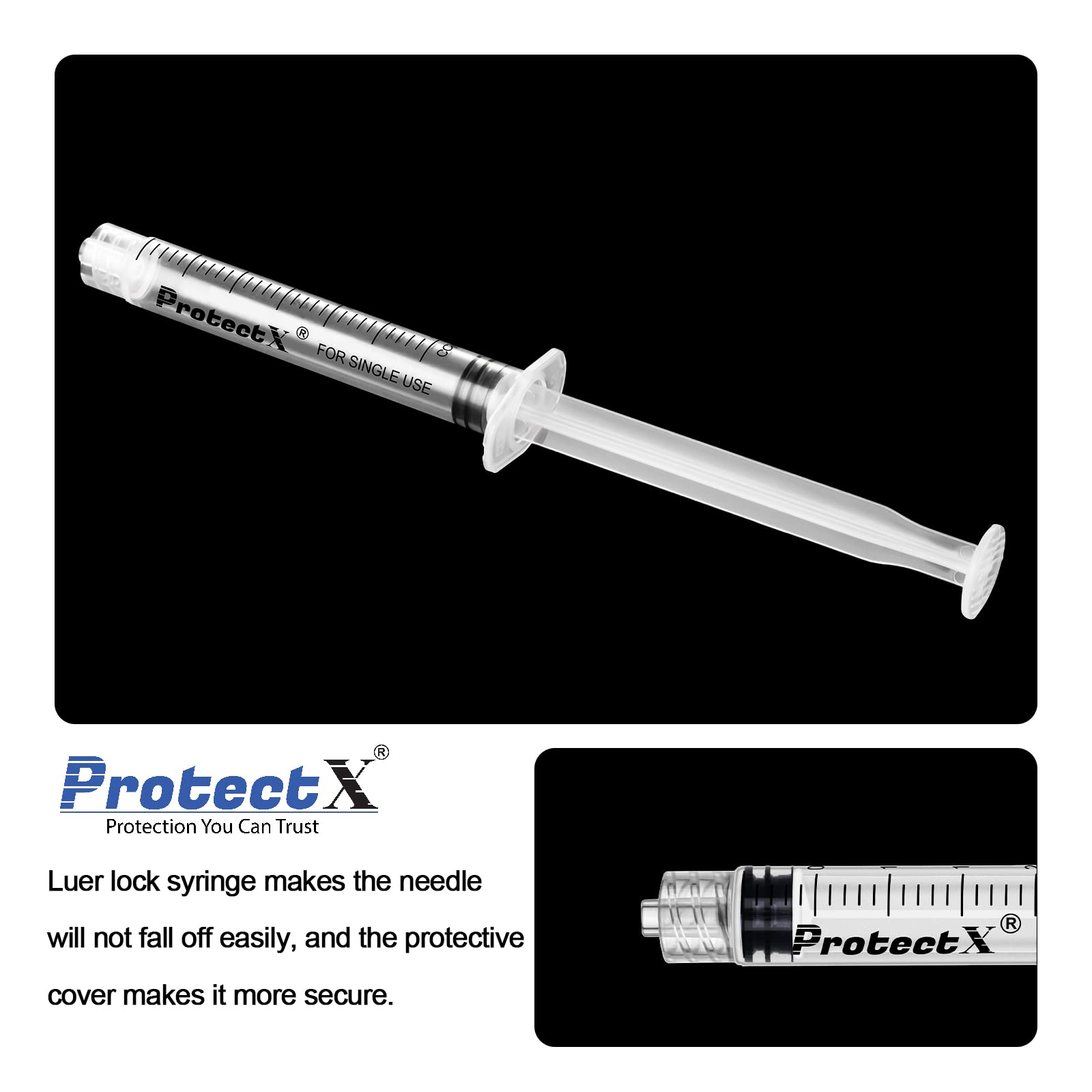 Mua ProtectX 3ml Disposable Luer Lock Lab Syringe (No needle ...