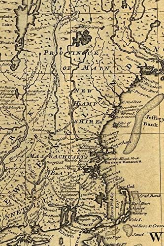 A new and accurate map of NJ, PA, NY and New England, with the adjacent countries: A Poetose Notebook / Journal / Diary - LINED PAGES (100 pages/50 sheets) (Poetose Notebooks)