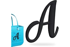 Fannoday Bag Charms for Bogg Bag Alphabet Lettering Accessories Charms Compatible with Bogg Bag All Models, Insert Decorative Letter for Handbag Beach Tote Bag-Black