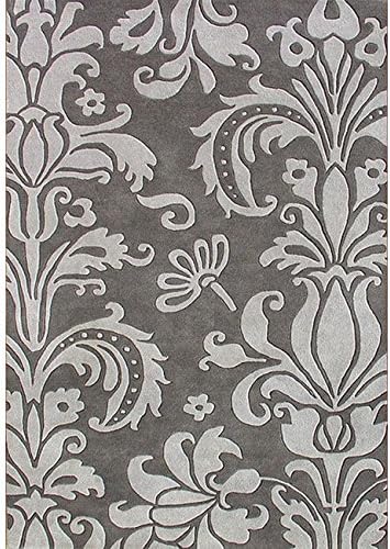 Alliyah Handmade Grey New Zealand Blend Wool Rug (5' x 8')