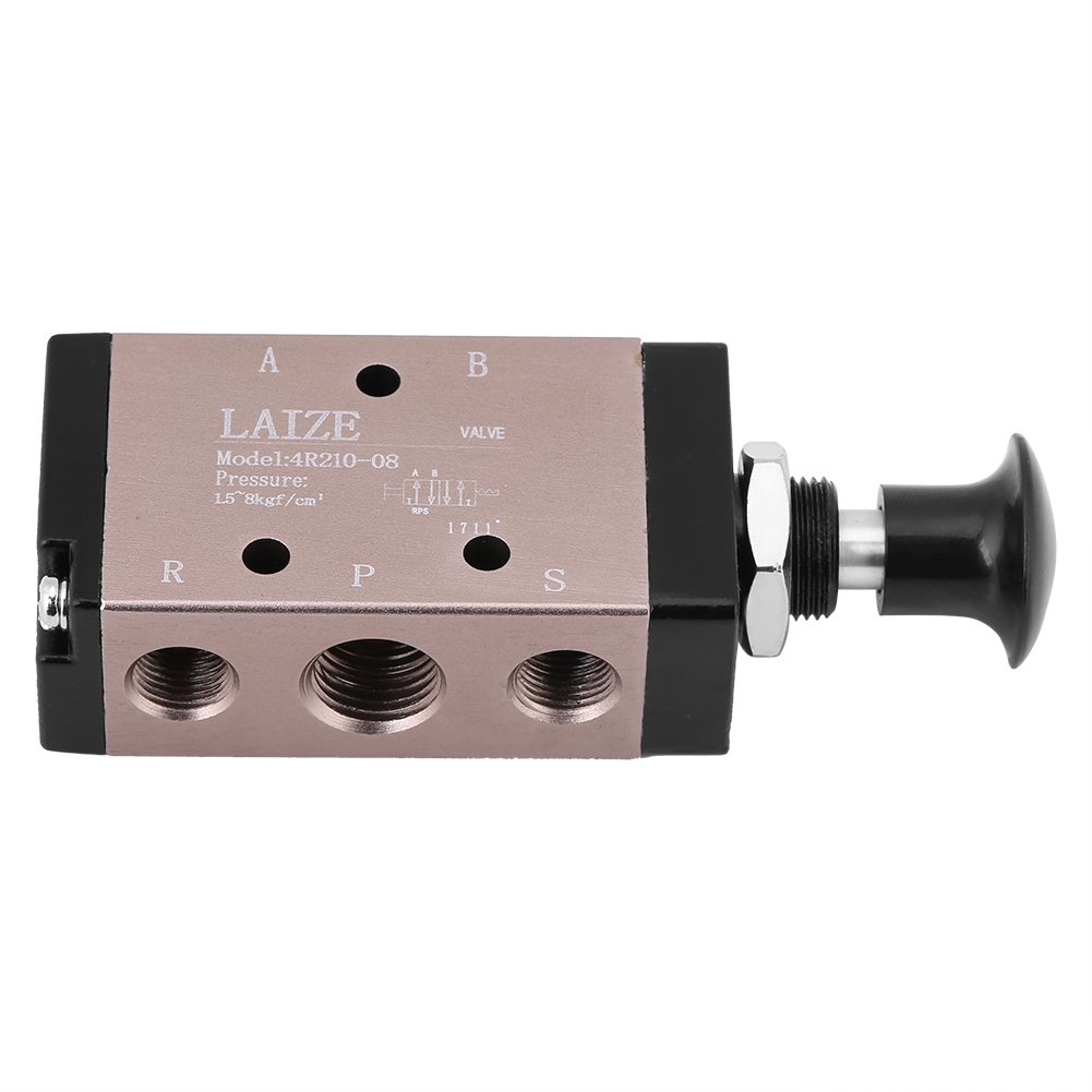 1pc 4R21008 Hand Push Pull Control Pneumatic Air Valve Durable 3Way 2