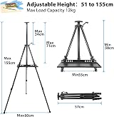 VAIIGO Art Easel Stand Adjustable 51-155 cm Folding Tripod Display Easel Kit view 7