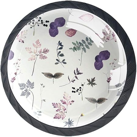 Mango de cajón redondo Hojas de arce Muestras de vidrio de vidrio