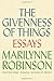 The Givenness of Things: Essays