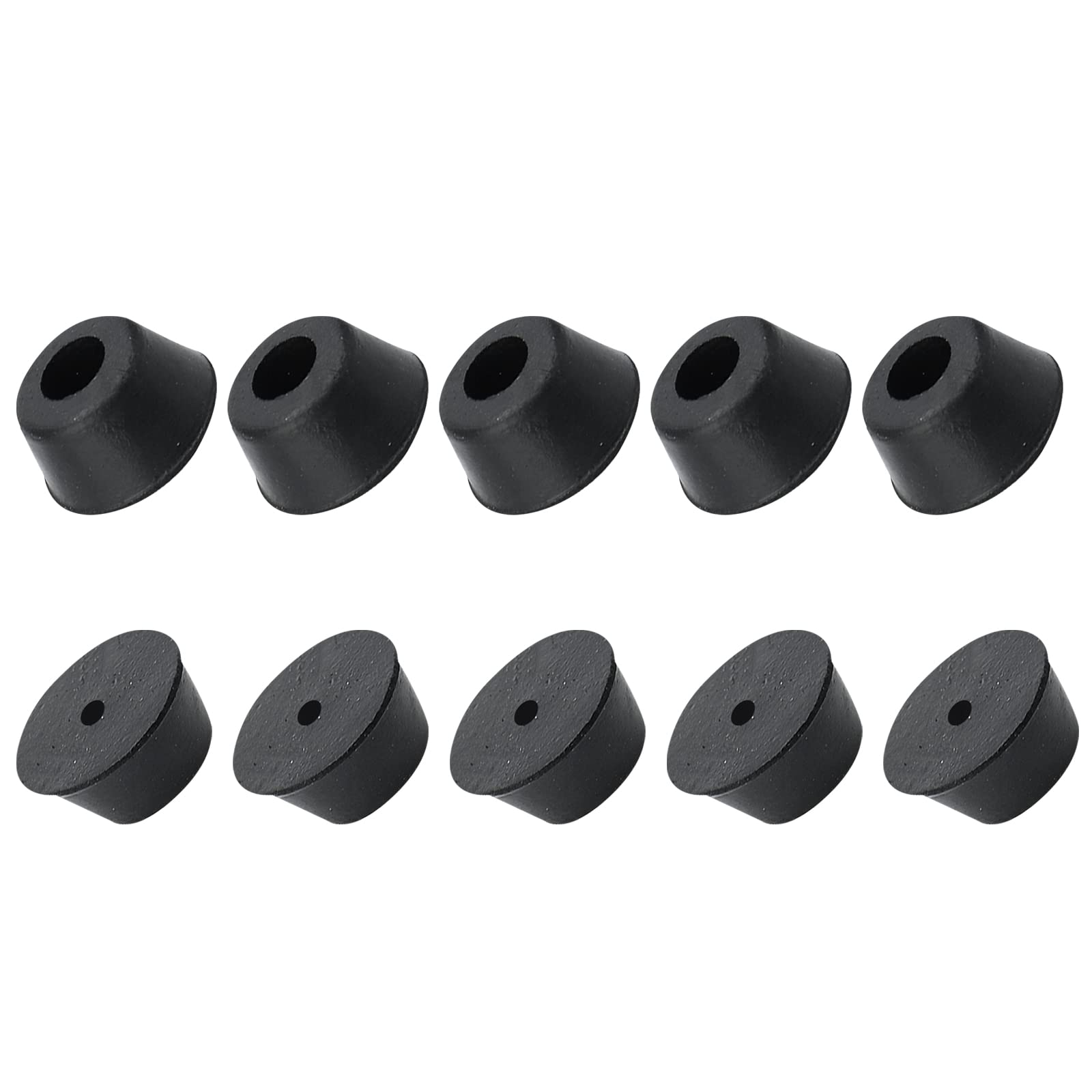 METALLIXITY Rubber Bumper Feet (22x11mm/0.87"x0.43") 10Pcs, Round Leg Pads Floor Protectors - for Home Tables Chairs Cutting Board, Black