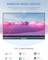 ARZOPA 15.6 Inch Portable Monitor 1920x1080 IPS USB C HDMI Kickstand view 3