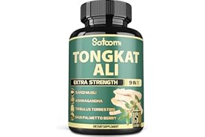 SATOOMI 9in1 Tongkat Ali Root Extract 200:1 - Ashwagandha, Tribulus Terrestris - 150 Capsules for 5 Months - Support Strength, Energy & Healthy Immune