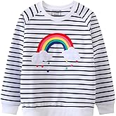 HILEELANG Girl Sweatshirts Pullover Crewneck Winter Long Sleeve Tops Shirts