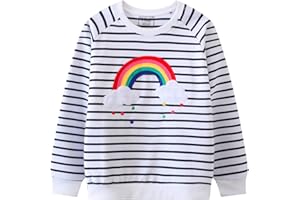 HILEELANG Girl Sweatshirts Pullover Crewneck Winter Long Sleeve Tops Shirts