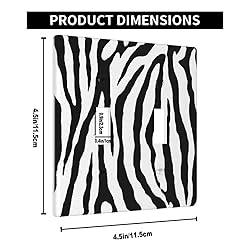 Pznen Zebra 2-Gang Wall Plate Animal Skin Texture