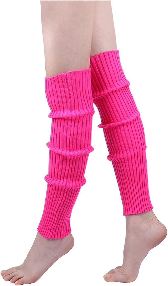 Amazon.com: Calentadores de pierna acanalados para mujer de ...