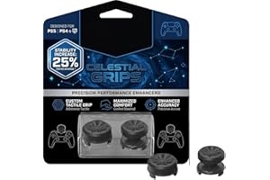 FPS Freek Galaxy Thumbsticks for PS5 and PS4, Black, High-Rise and Mid-Rise, Improved Grip and Control (Black)