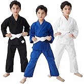 FIGHTSPIRIT Kids Brazilian Jiu Jitsu Gi Youth IBJJF Children’s BJJ Uniform Durable Pant & Jacket Belt Not Included