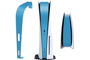 ZJRUI PS5 Console Middle Skin, Integral PS5 Disk Version Host Middle Strip Sticker, Console Center Part Protection Strip Film, PS5 Middle Sticker Accessories Durable Scratch Resistant -Starlight Blue