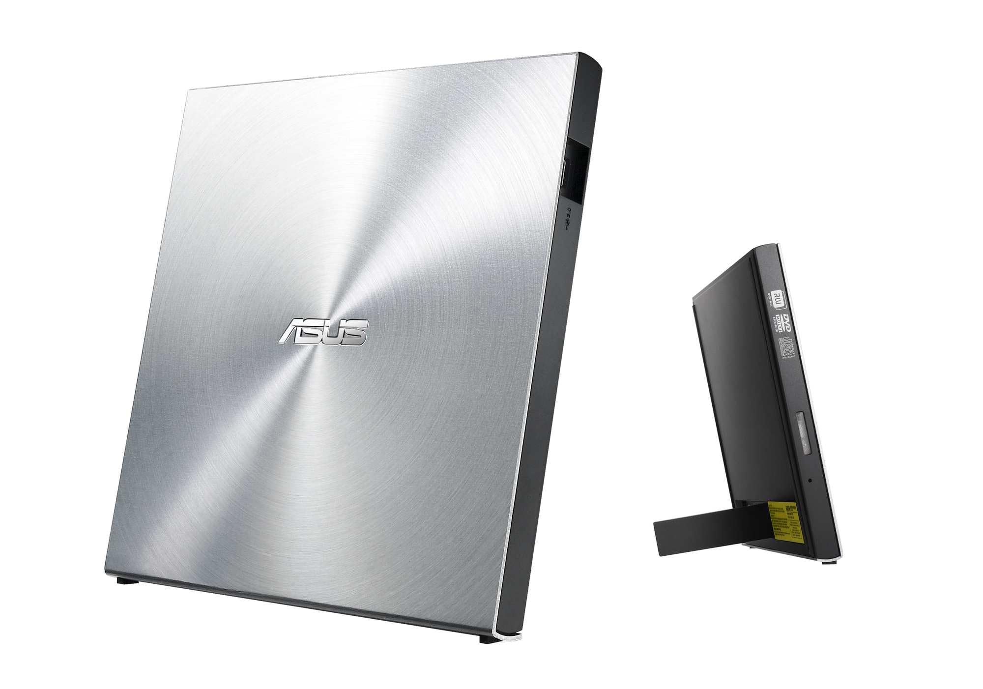 ASUS SDRW-08U5S-U external ultraslim 8X DVD writer, Metal cover (aluminum), Stand Design, Mac Compatible, 12.9mm Ultraslim, M-DISC support, Disc Encryption, Unlimited Webstorage(12 months)