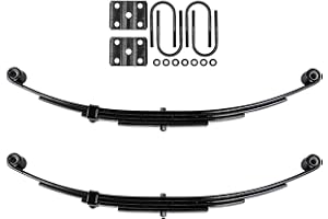 THE TRAILER PARTS OUTLET Trailer 4 Leaf Double Eye Spring Suspension Kit for 2 3/8" Tube 3500 lb Axles